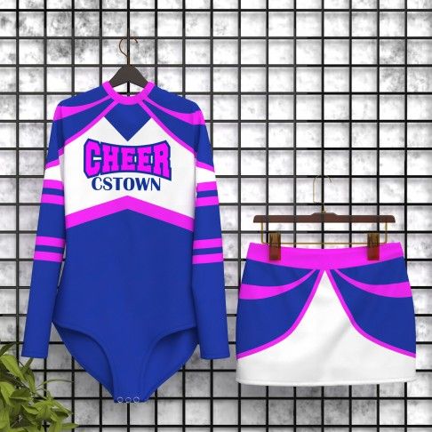 women's plus size yellow cheer uniform blue 5