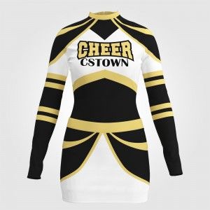 women's plus size yellow cheer uniform