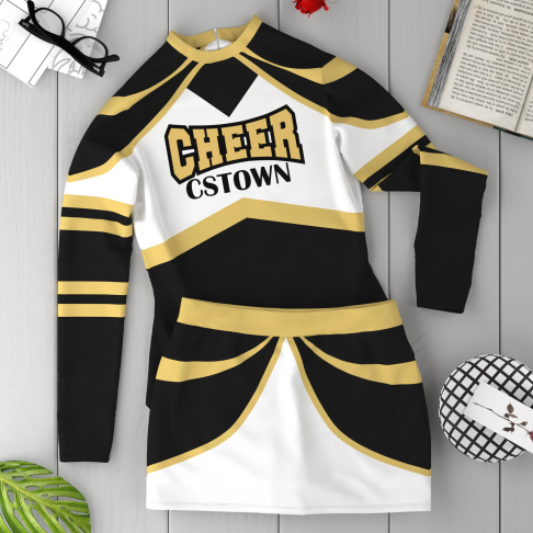 women's plus size yellow cheer uniform yellow 6