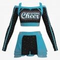 long sleeve blue and black youth cheer clothes blue