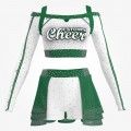 long sleeve blue and black youth cheer clothes green