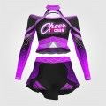 youth two piece purple cheerleader apparel black