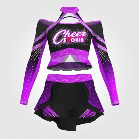 youth two piece purple cheerleader apparel black 0