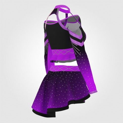 youth two piece purple cheerleader apparel black 4