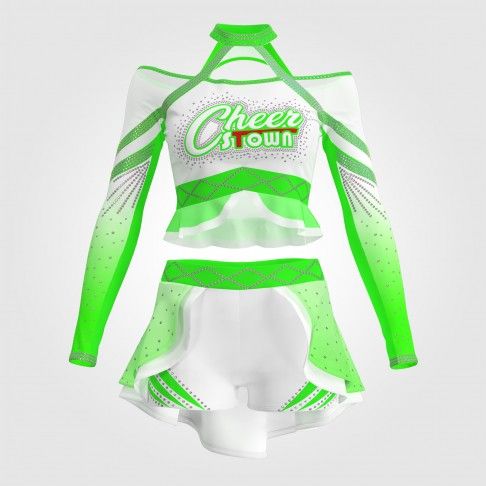 youth two piece purple cheerleader apparel green 0