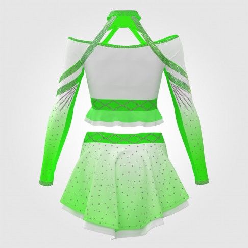 youth two piece purple cheerleader apparel green 1