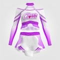 youth two piece purple cheerleader apparel pink