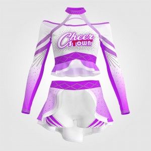 youth two piece purple cheerleader apparel