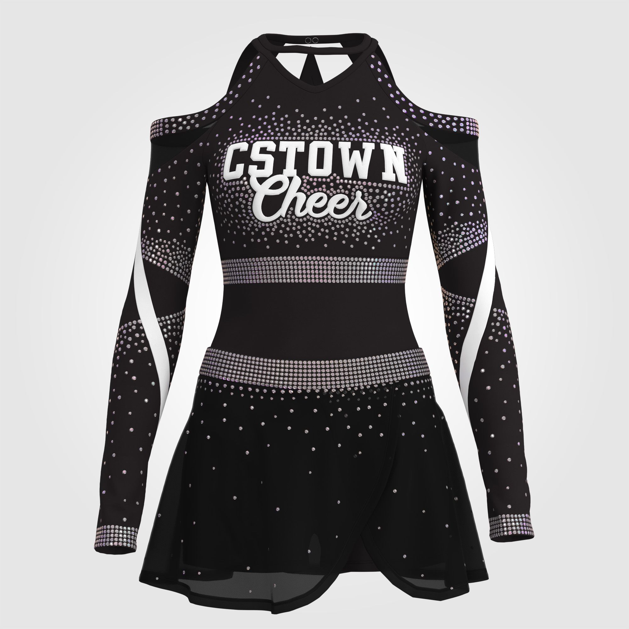 adult black cheerleader costume 