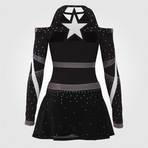 adult black cheerleader costume  black 1