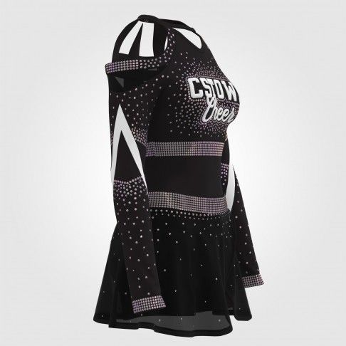 adult black cheerleader costume  black 3