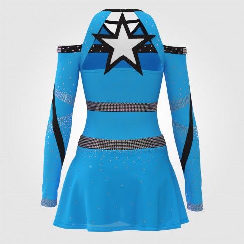 adult black cheerleader costume  blue 1