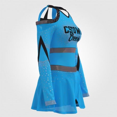 adult black cheerleader costume  blue 3