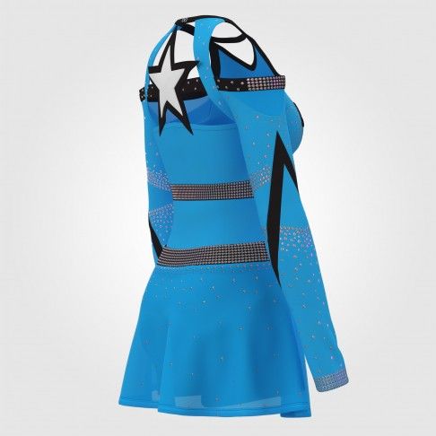 adult black cheerleader costume  blue 4