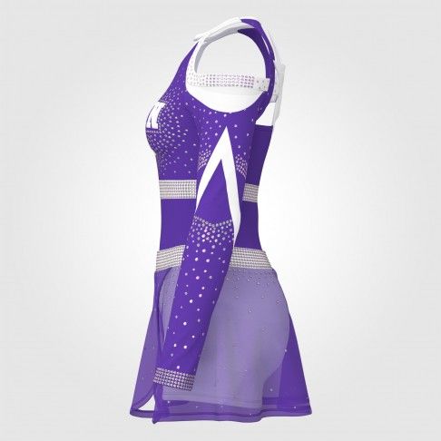 adult black cheerleader costume  purple 2