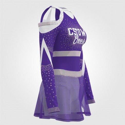 adult black cheerleader costume  purple 3