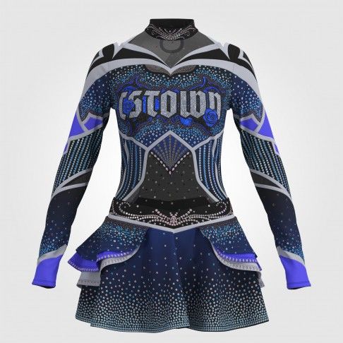 cheerleader dance uniforms blue 0