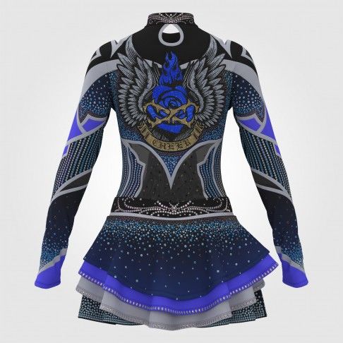 cheerleader dance uniforms blue 1