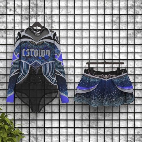 cheerleader dance uniforms blue 5