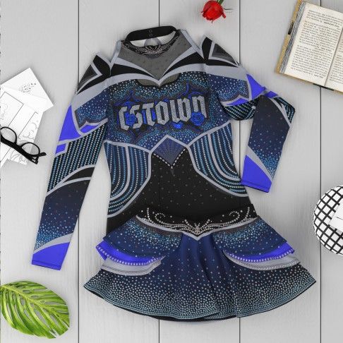 cheerleader dance uniforms blue 6