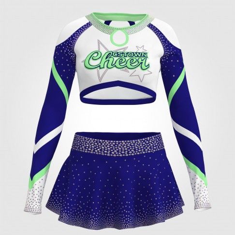 cheap retro royal blue cheer uniforms blue 0