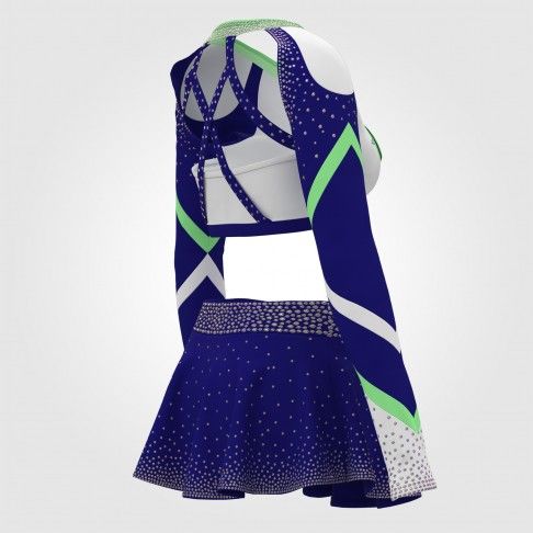 cheap retro royal blue cheer uniforms blue 4