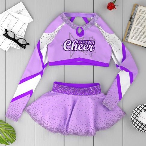 cheap retro royal blue cheer uniforms purple 6