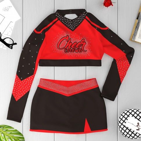 affordable diy cheer uniforms for sale red 6