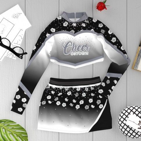 make your own discount cheerleading uniform black 6