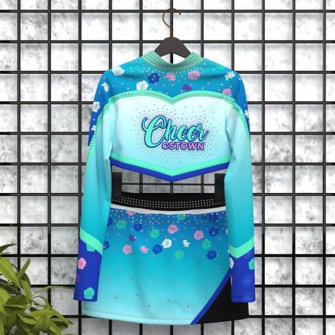 make your own discount cheerleading uniform blue 5