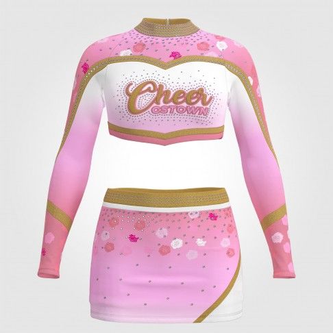 make your own discount cheerleading uniform pink 0