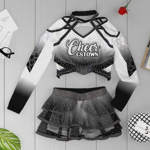 make your own cheap cheer dance costume black 6