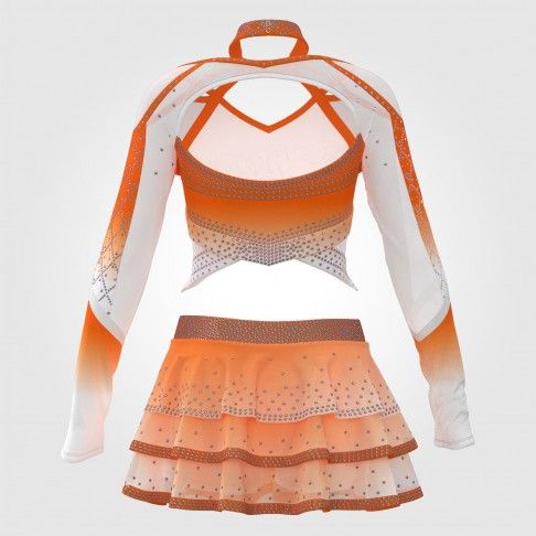 make your own cheap cheer dance costume orange 1