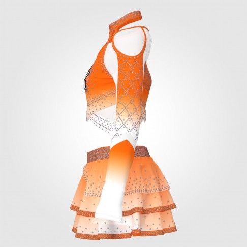 make your own cheap cheer dance costume orange 2