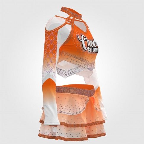 make your own cheap cheer dance costume orange 3