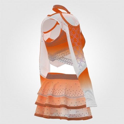 make your own cheap cheer dance costume orange 4