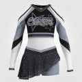 vintage two piece cheerleading uniforms black