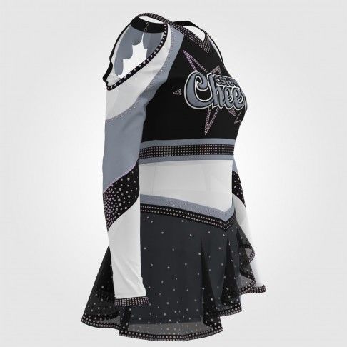 vintage two piece cheerleading uniforms black 3