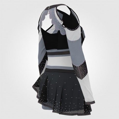 vintage two piece cheerleading uniforms black 4