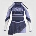 vintage two piece cheerleading uniforms purple