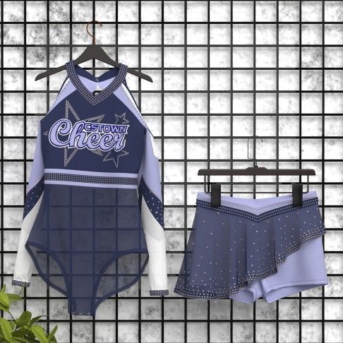 vintage two piece cheerleading uniforms purple 5