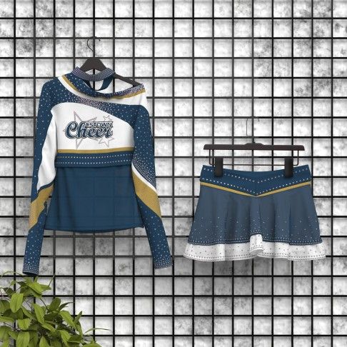 american cheerleading attire blue 5