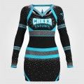 wholesale blank pink and black cheer uniform blue