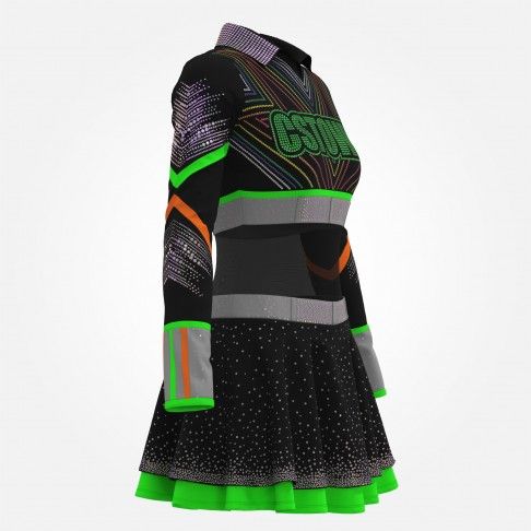 stock cheerleading apparel green 3