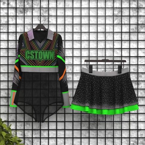 stock cheerleading apparel green 5