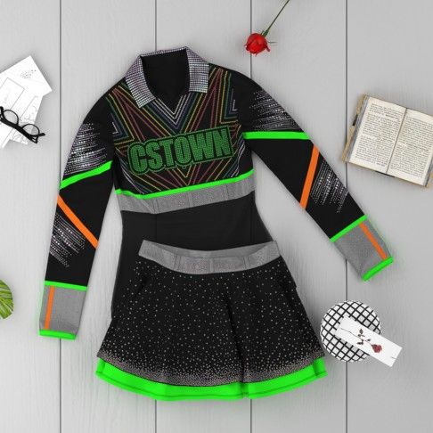 stock cheerleading apparel green 6