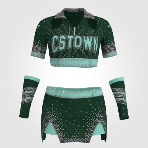 simple hot cheer costume green 0