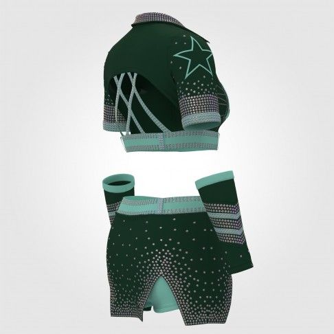 simple hot cheer costume green 4