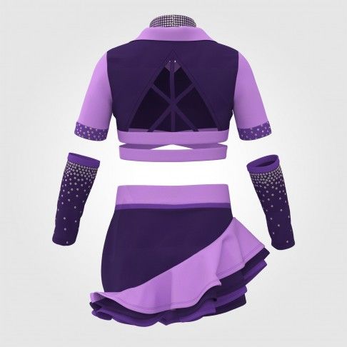 custom purple cheer leading uniform purple 1