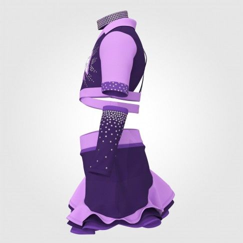 custom purple cheer leading uniform purple 2